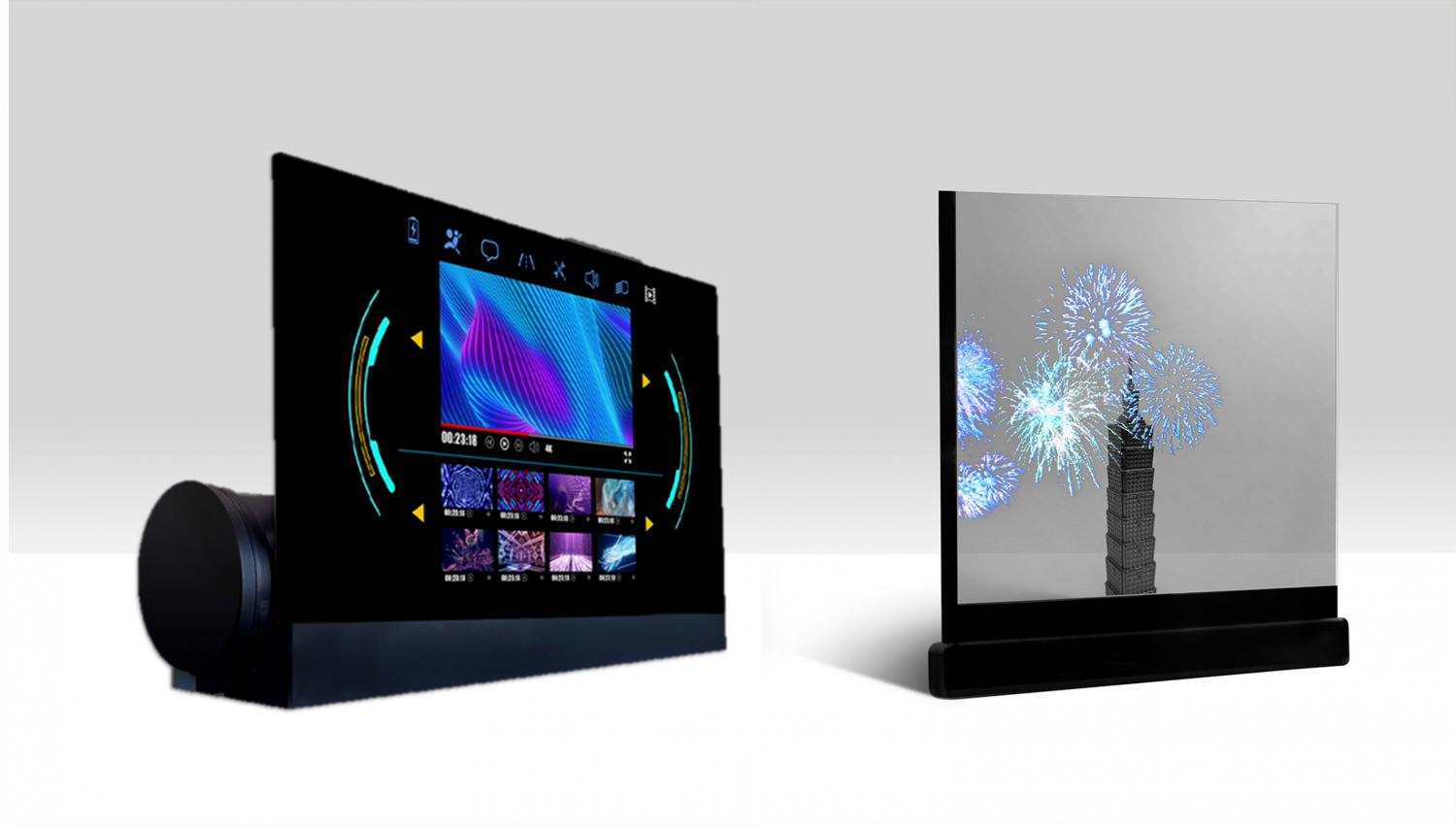 可捲式、折疊性、高透明